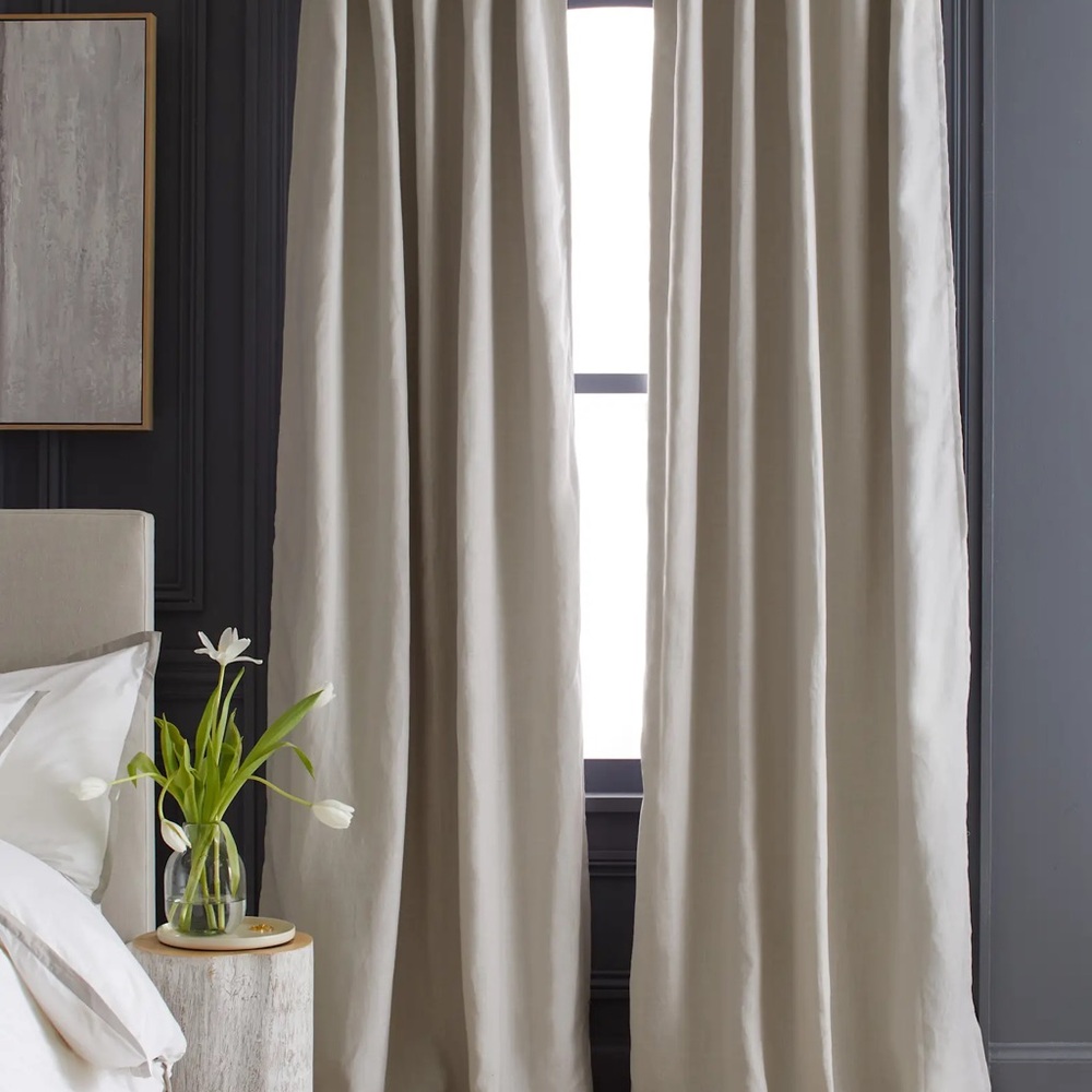 Quince European Linen Room Darkening Curtains